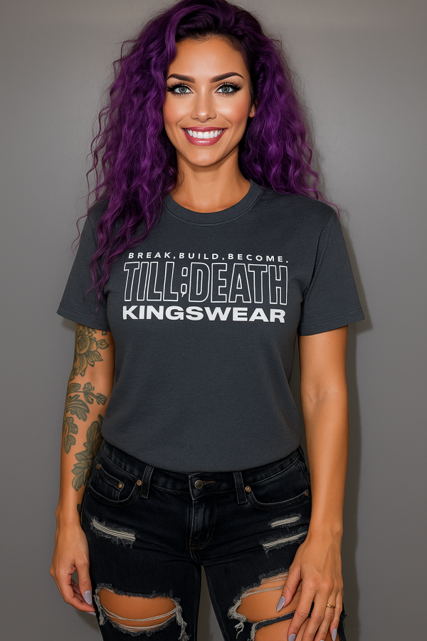 BREAK.BUILD.BECOME CHARCOAL T-SHIRT
