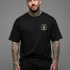 very Rep motivational gym tee front view – Till Death Kingswear skull logo black workout shirt